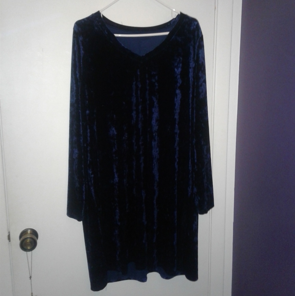 NWT BLUE VELVET DRESS